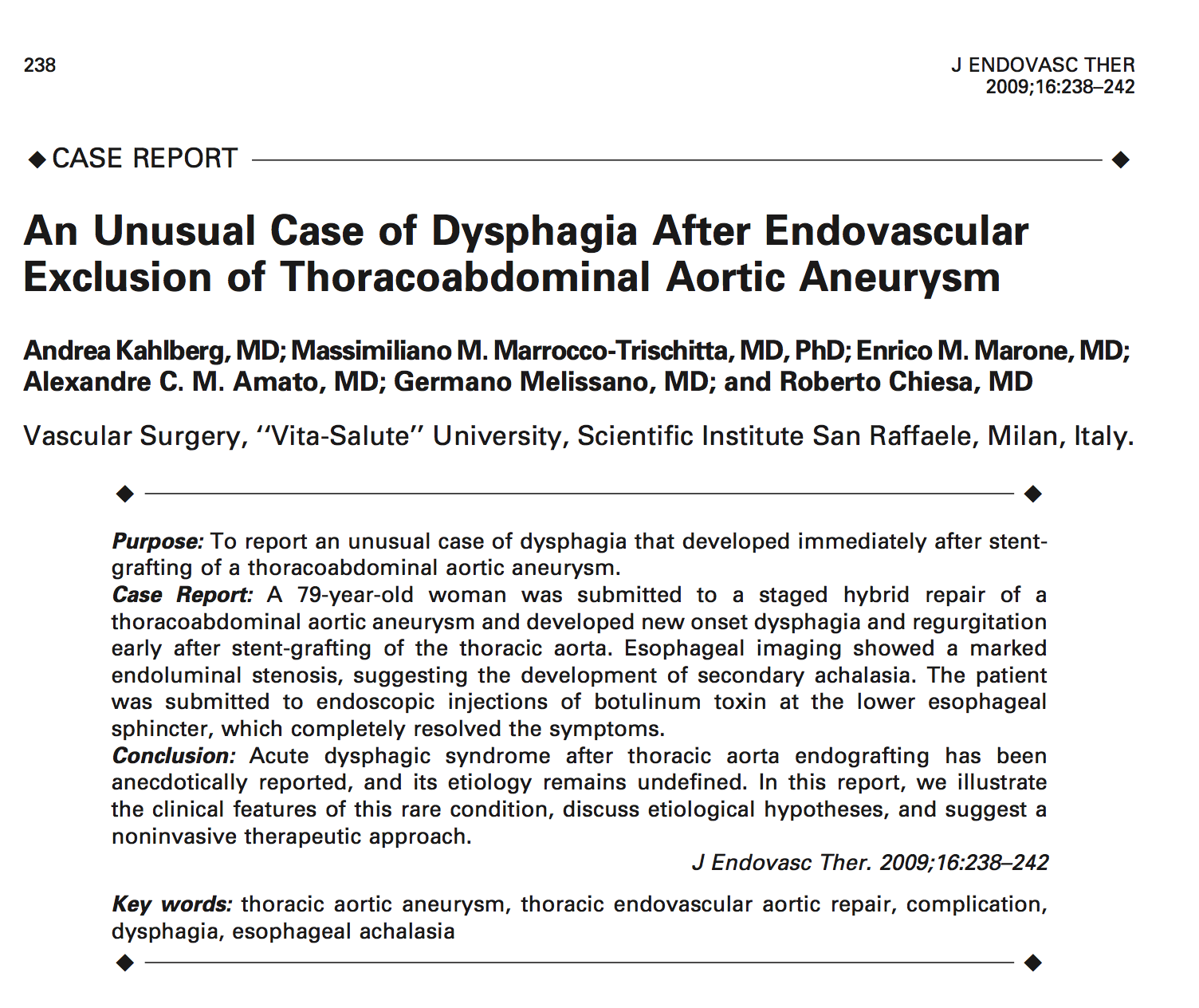 Imagem de An unusual case of dysphagia after endovascular exclusion of thoracoabdominal aortic aneurysm.