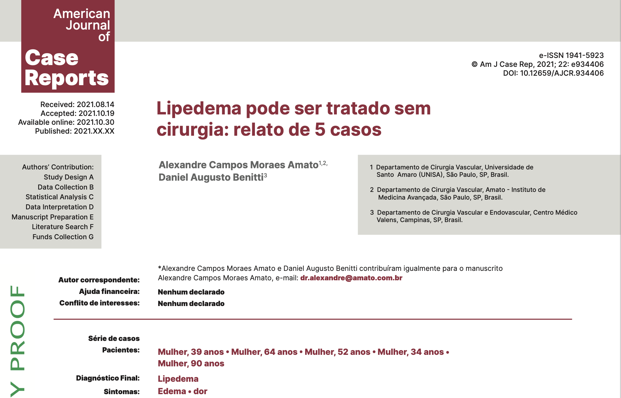 Imagem de Lipedema pode ser tratado sem cirurgia: relato de 5 casos