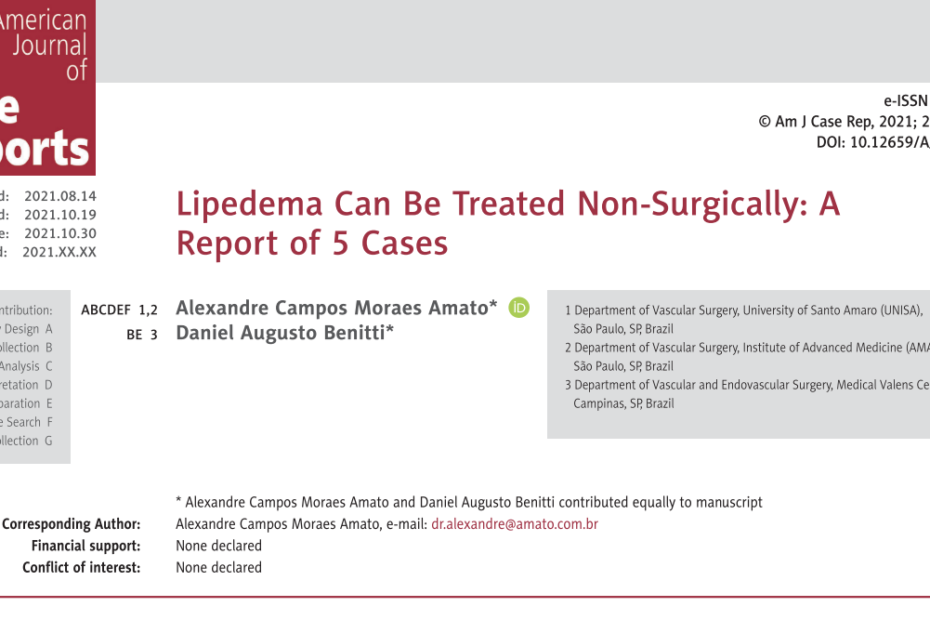 Lipedema Can Be Treated Non-Surgically: A Report of 5 Cases